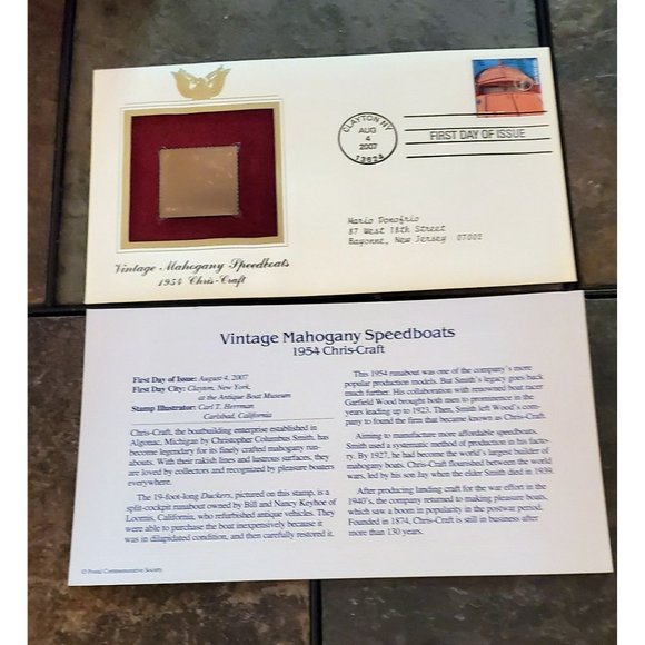 22 Karat Gold Plated 2007 First Day Issue Stamp Lot - Picture 7 of 7